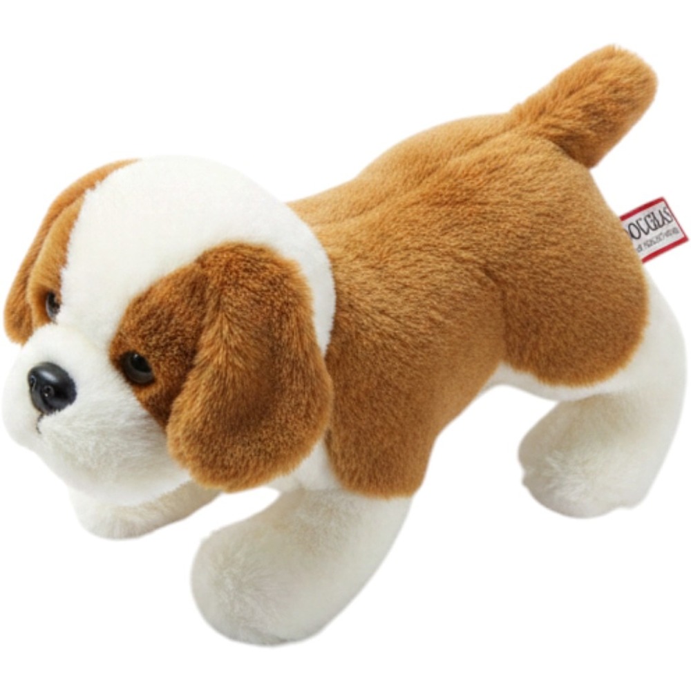 Douglas Cuddle Toy Plush Puppy Dog Tan White Standing Stuffed Animal 8 inch